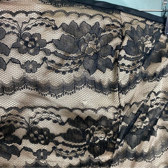 VTG Jessica McClintock for Gunne Sax‎ Lace Champaign Black Mini Dress Sz 7 or 8 - Picture 3 of 7